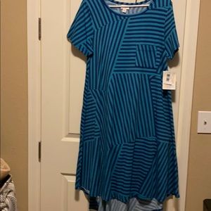 Lularoe medium blue and teal Carly